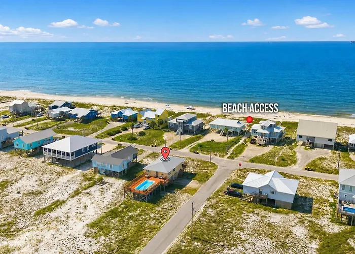South Of Somewhere Beachfront With Private Pool, Gulf & Bay Views Gulf Shores