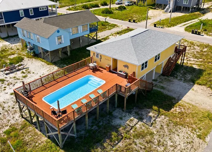 South Of Somewhere Beachfront With Private Pool, Gulf & Bay Views Gulf Shores